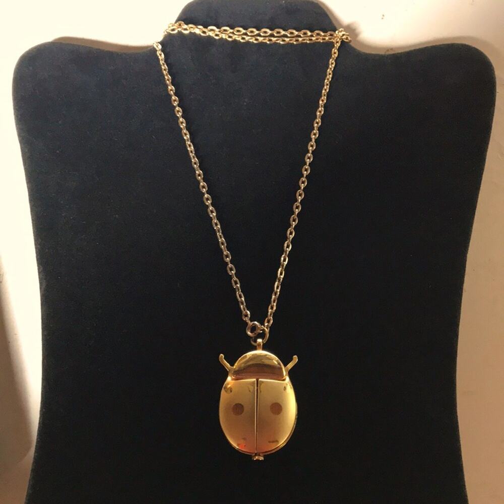 Charles-Hubert Paris Ladybug Pendant Watch. OS